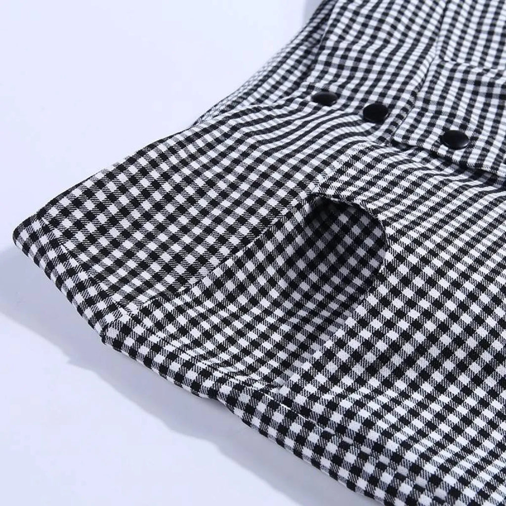 Korean Plaid Pants - Bottoms - 11