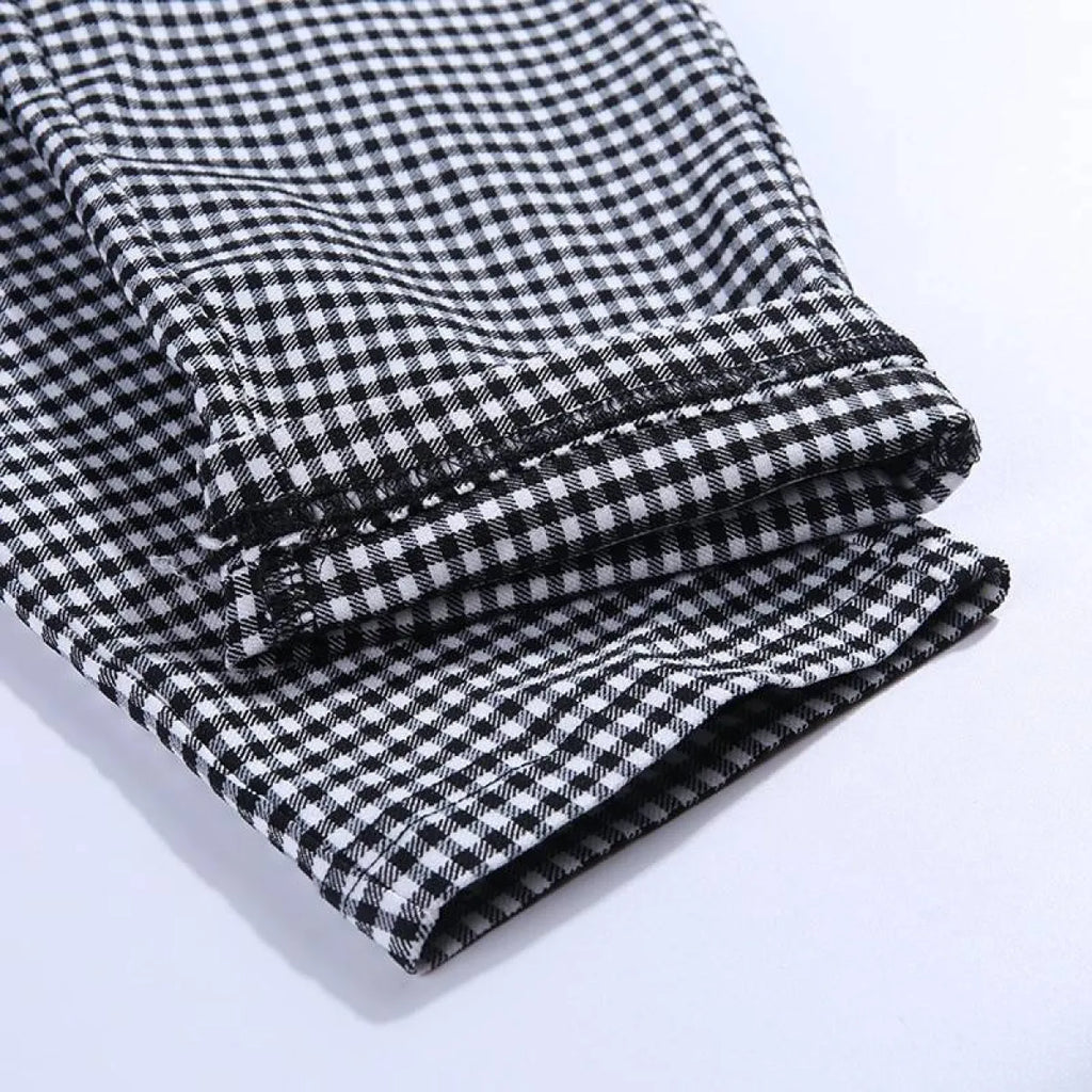 Korean Plaid Pants - Bottoms - 12
