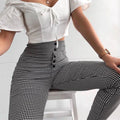 Korean Plaid Pants - Bottoms - 14