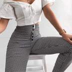 Korean Plaid Pants - Bottoms - 14