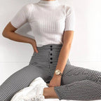 Korean Plaid Pants - Bottoms - 2