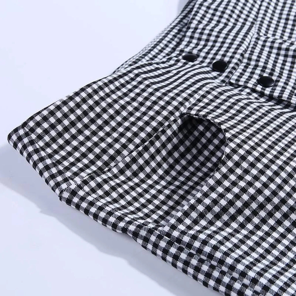 Korean Plaid Pants - Bottoms - 4