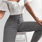 Korean Plaid Pants - Bottoms - 7
