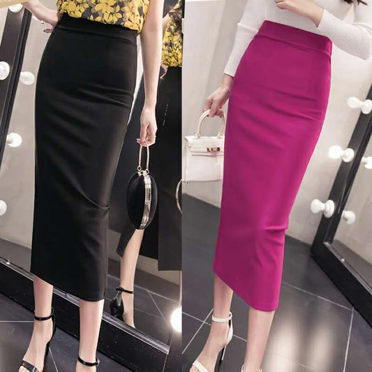 Korean Slim Stretch Pencil Skirts - Bottoms - 1