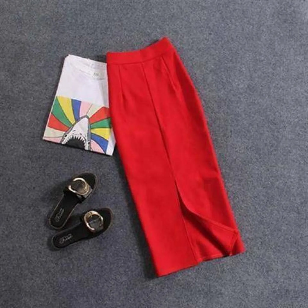 Korean Slim Stretch Pencil Skirts - Bottoms - 17