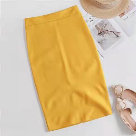 Korean Slim Stretch Pencil Skirts - Yellow / XL - Bottoms - Shirts & Tops - 23 - 2024