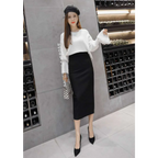Korean Slim Stretch Pencil Skirts - Bottoms - 27