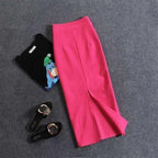 Korean Slim Stretch Pencil Skirts - Bottoms - 32