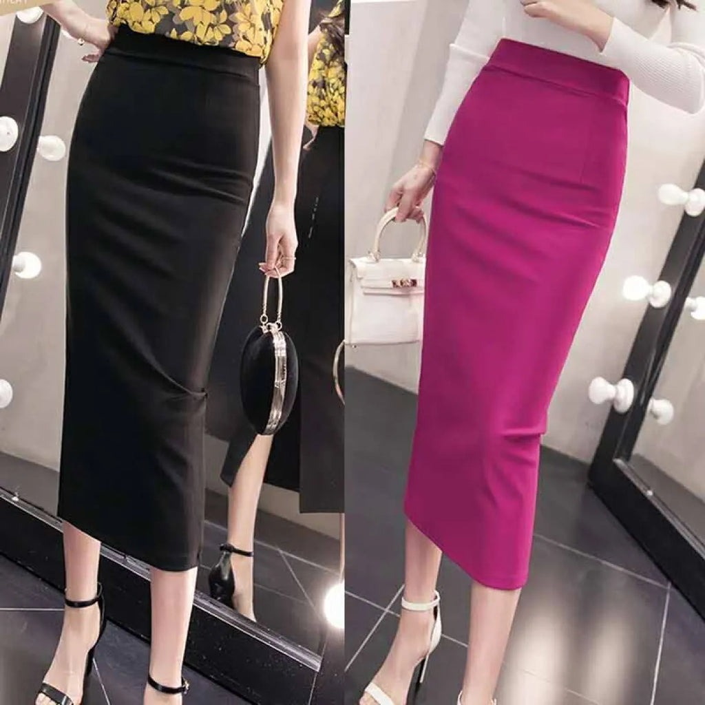 Korean Slim Stretch Pencil Skirts - Bottoms - 5