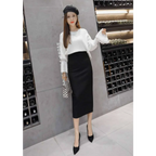 Korean Slim Stretch Pencil Skirts - Bottoms - 8