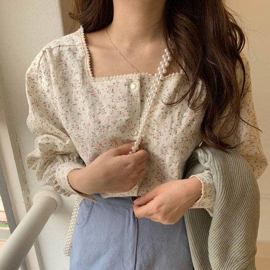 Korean Style Blouse - Beige / One Size - Women’s Clothing & Accessories - Shirts & Tops - 2 - 2024