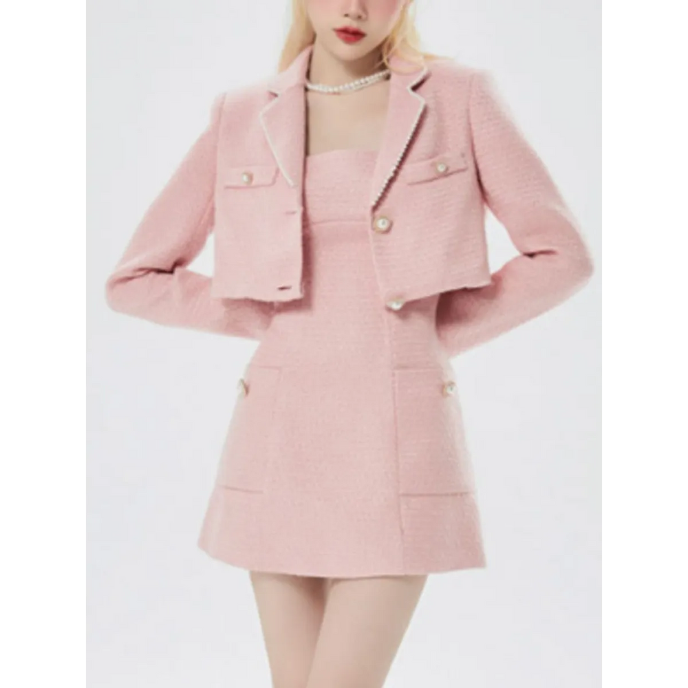 Korean Style Mini Dress Set - All Dresses - 1