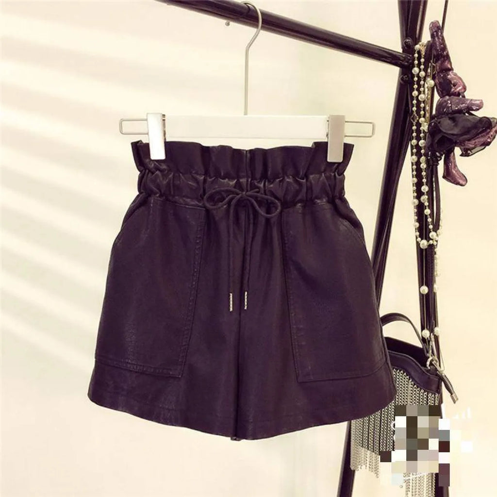 Korean Styled Leather Women’s Shorts - Bottoms - 8