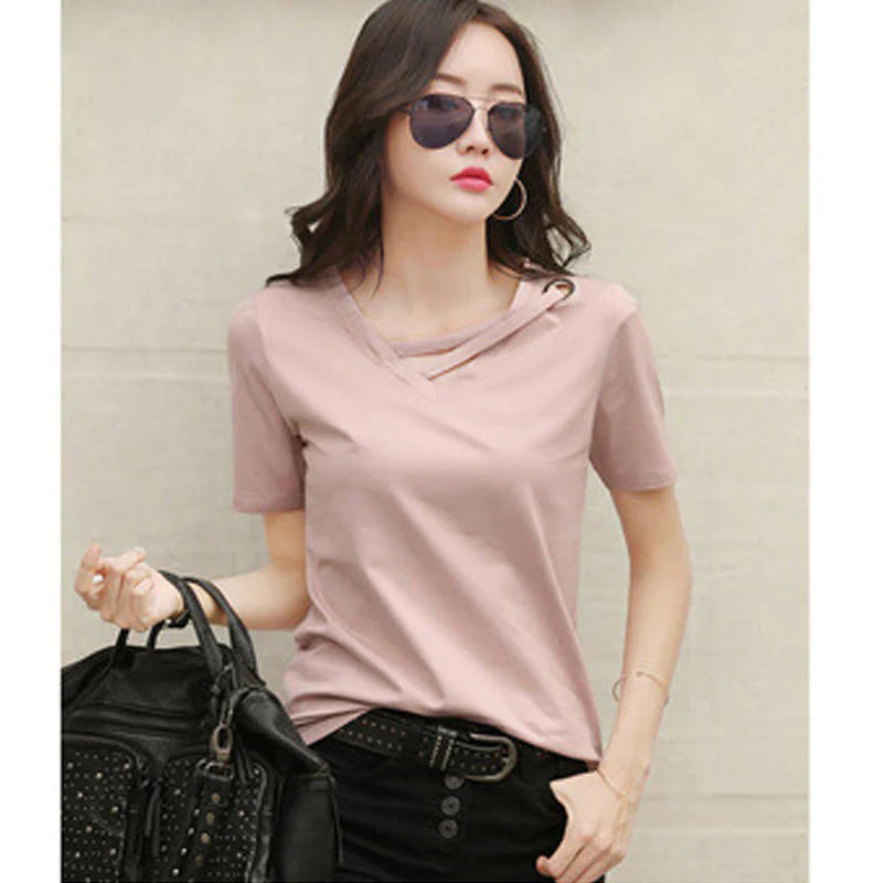 Korean Summer T-Shirt - T-Shirts - Shirts & Tops - 10 - 2024