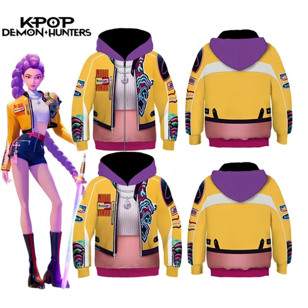 Rumi KPop Demon Hunter Cosplay Jacket for Kids - Anime - Cosplay - 1