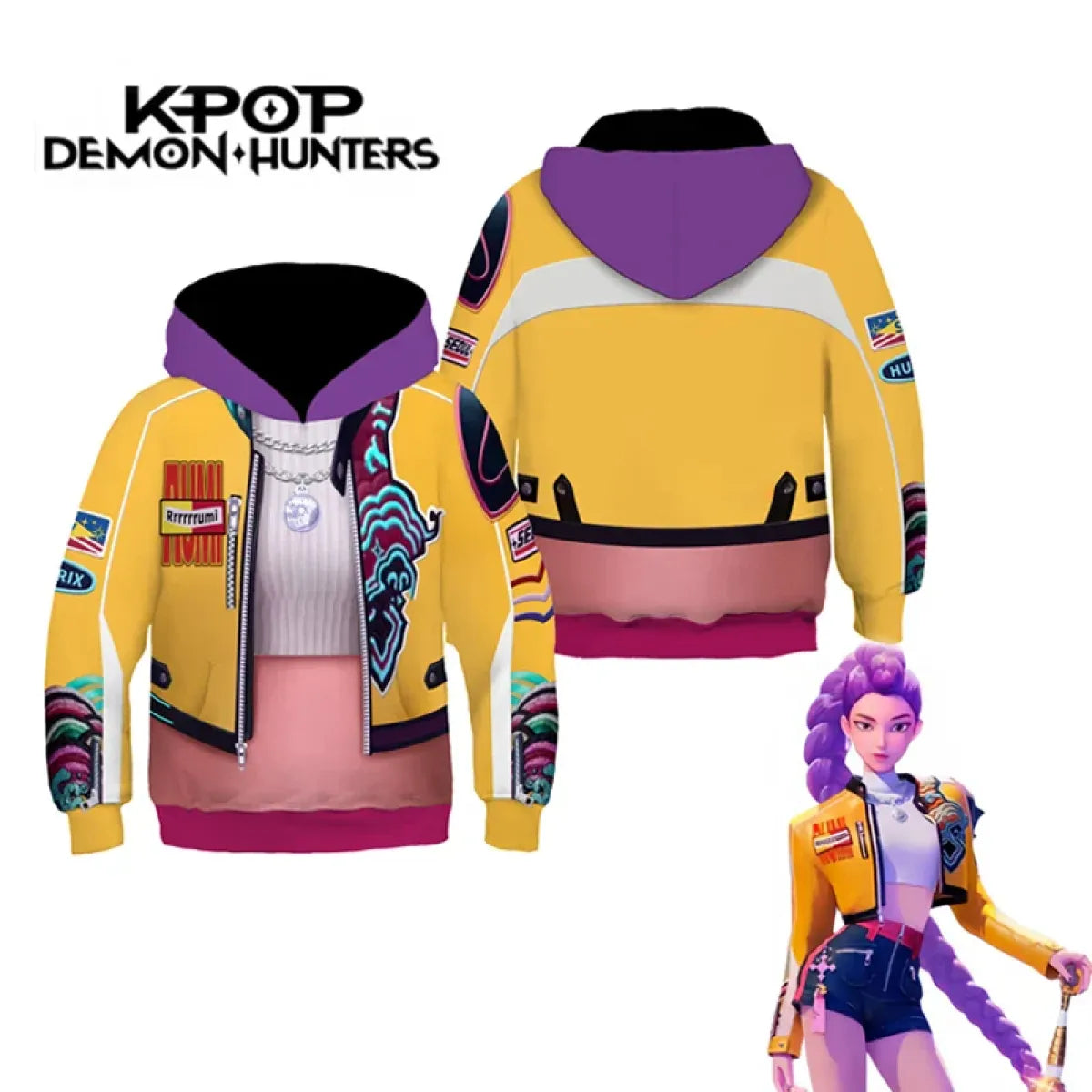 Rumi KPop Demon Hunter Cosplay Jacket for Kids - Anime - Cosplay - 8