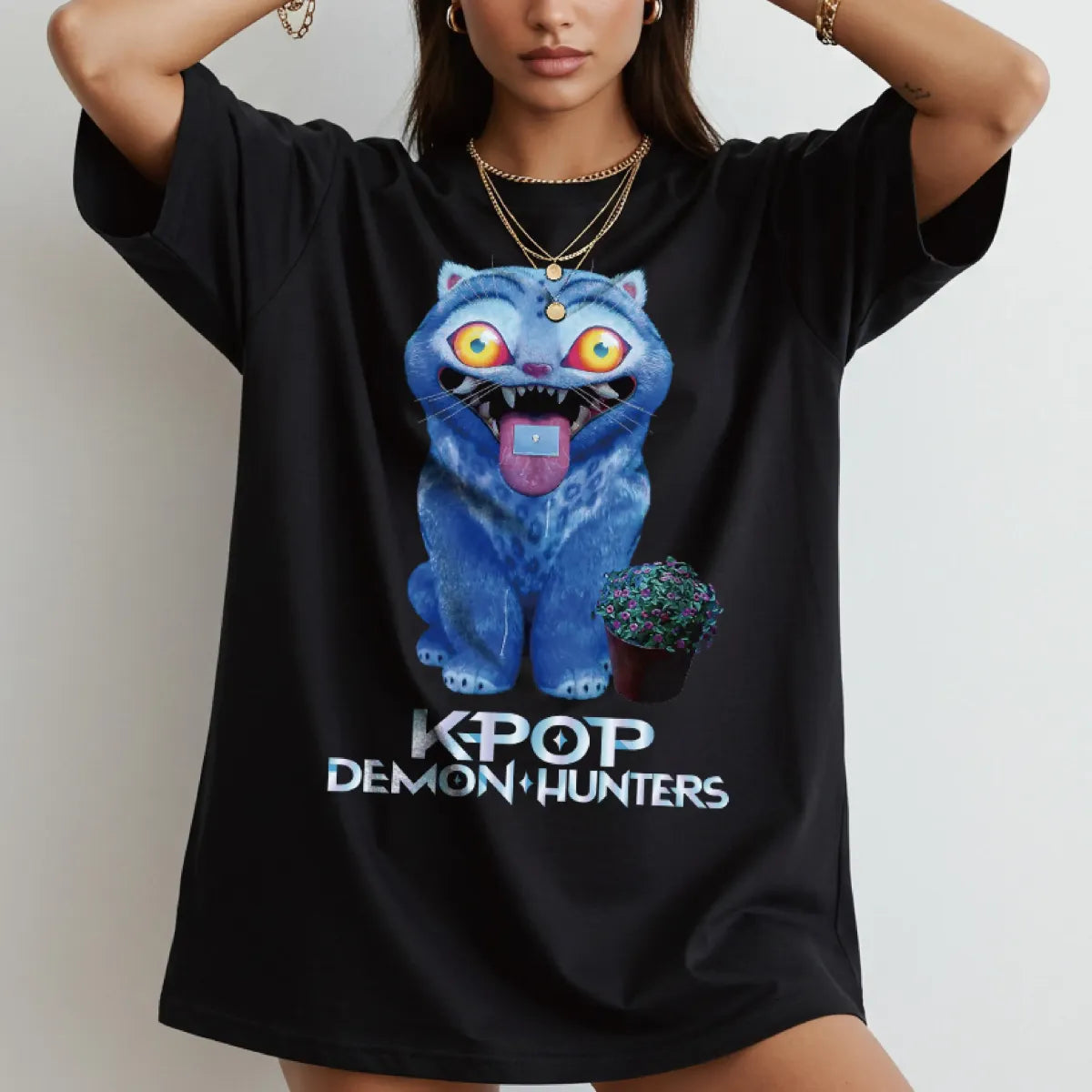 KPop Demon Hunters Tiger Graphic T-Shirt - T-Shirts - T-Shirt - 1