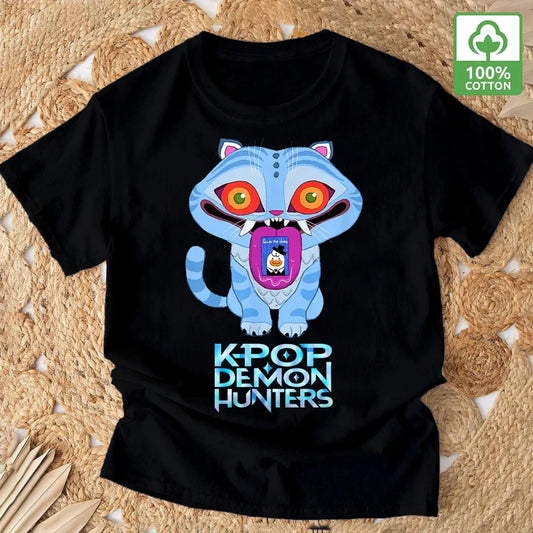 Kpop Demon Hunters Tiger Graphic Cotton Tee - T-Shirts - T-Shirt - 1