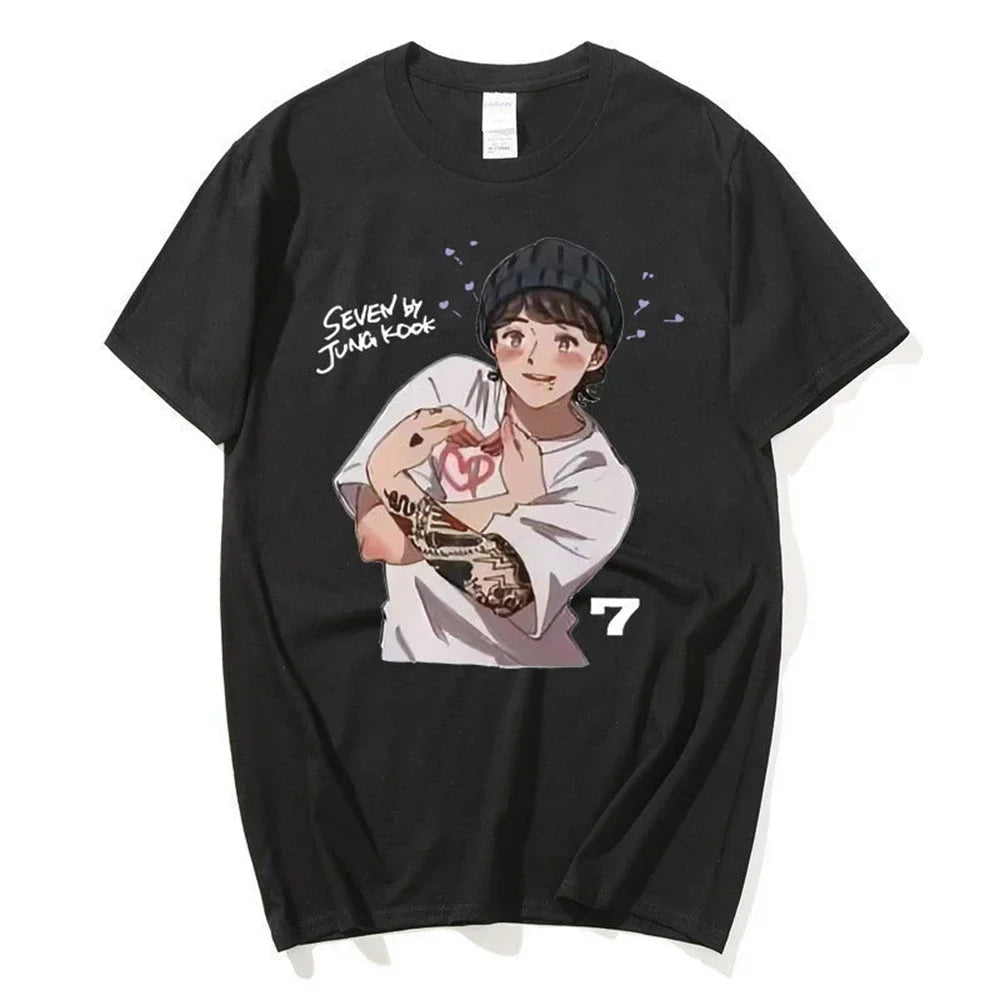 KPOP Seven 7 Jung-Kook Tee - Black / M - T-Shirts - Shirts & Tops - 1 - 2024