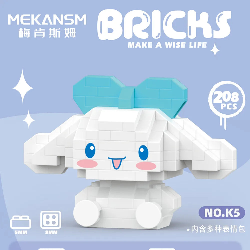 Sanrio Kuromi Building Block Toy - Cinnamoroll 208PCS / No Box - Anime - Dolls Playsets & Toy Figures - 11 - 2024