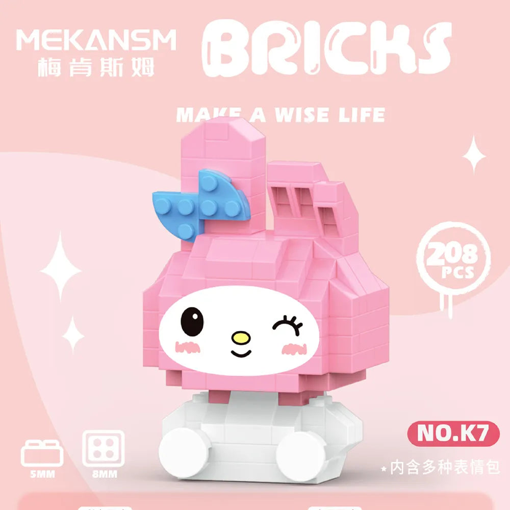 Sanrio Kuromi Building Block Toy - Melody 208PCS / No Box - Anime - Dolls Playsets & Toy Figures - 14 - 2024