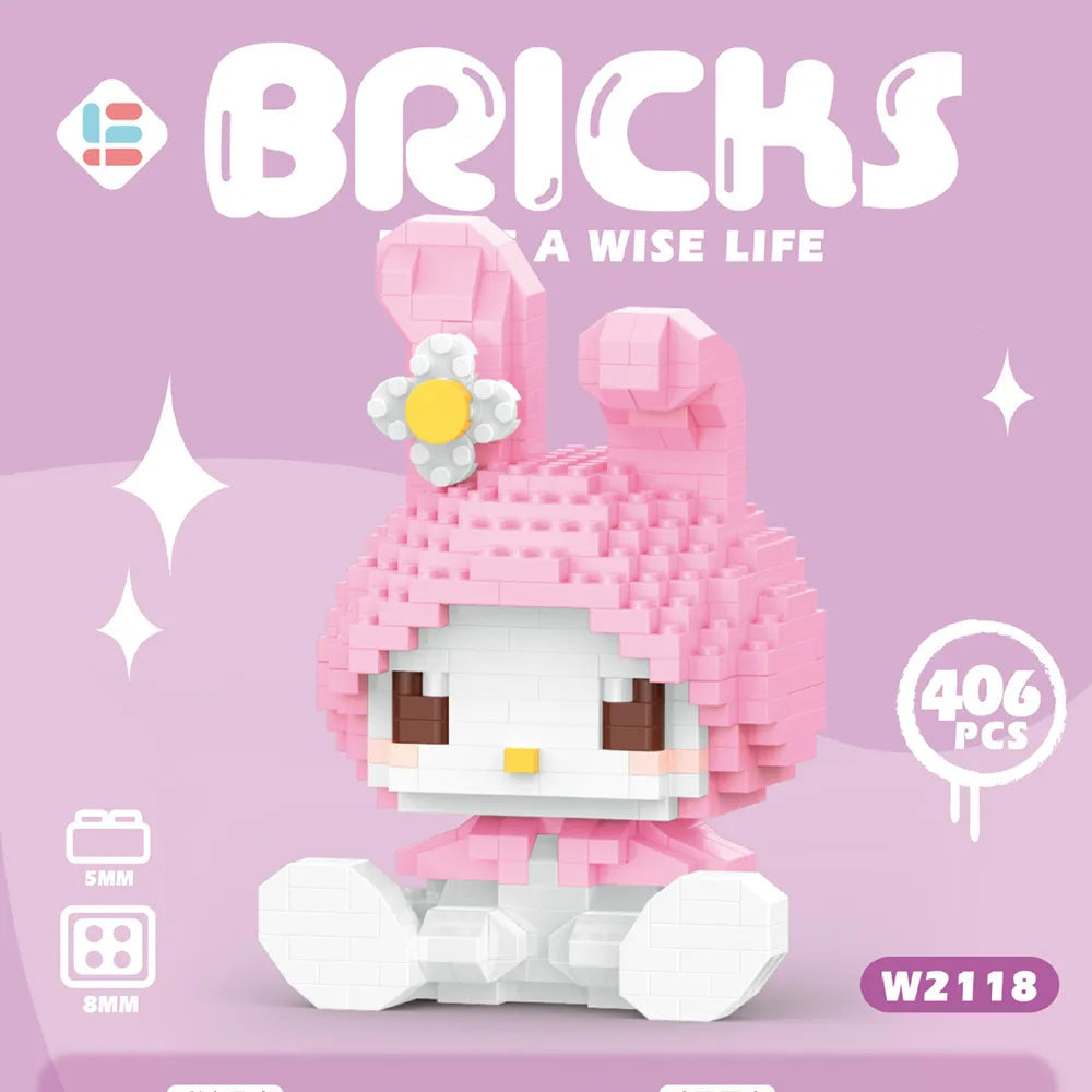 Sanrio Kuromi Building Block Toy - Melody 406PCS / No Box - Anime - Dolls Playsets & Toy Figures - 8 - 2024