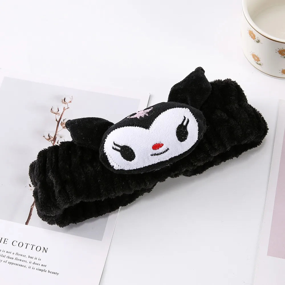 Kawaii Sanrio Cartoon Kuromi Doll Face Wash Hair Band - All Products - Headbands - 13 - 2024