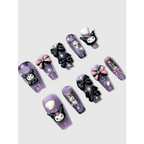 Mischievous Kuromi-Inspired Press-On Nails - Harajuku Style - Cosmetics - 4