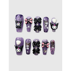 Mischievous Kuromi-Inspired Press-On Nails - Harajuku Style - Cosmetics - 1