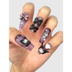 Mischievous Kuromi-Inspired Press-On Nails - Harajuku Style - Cosmetics - 3