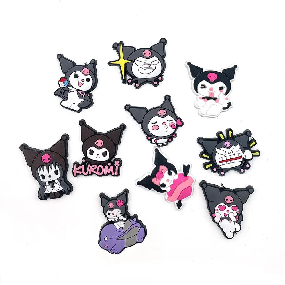 Hello Kitty & Kuromi Jibz PVC Croc Shoes Charms - 10pcs kuromi - Anime - Apparel & Accessories - 14 - 2024