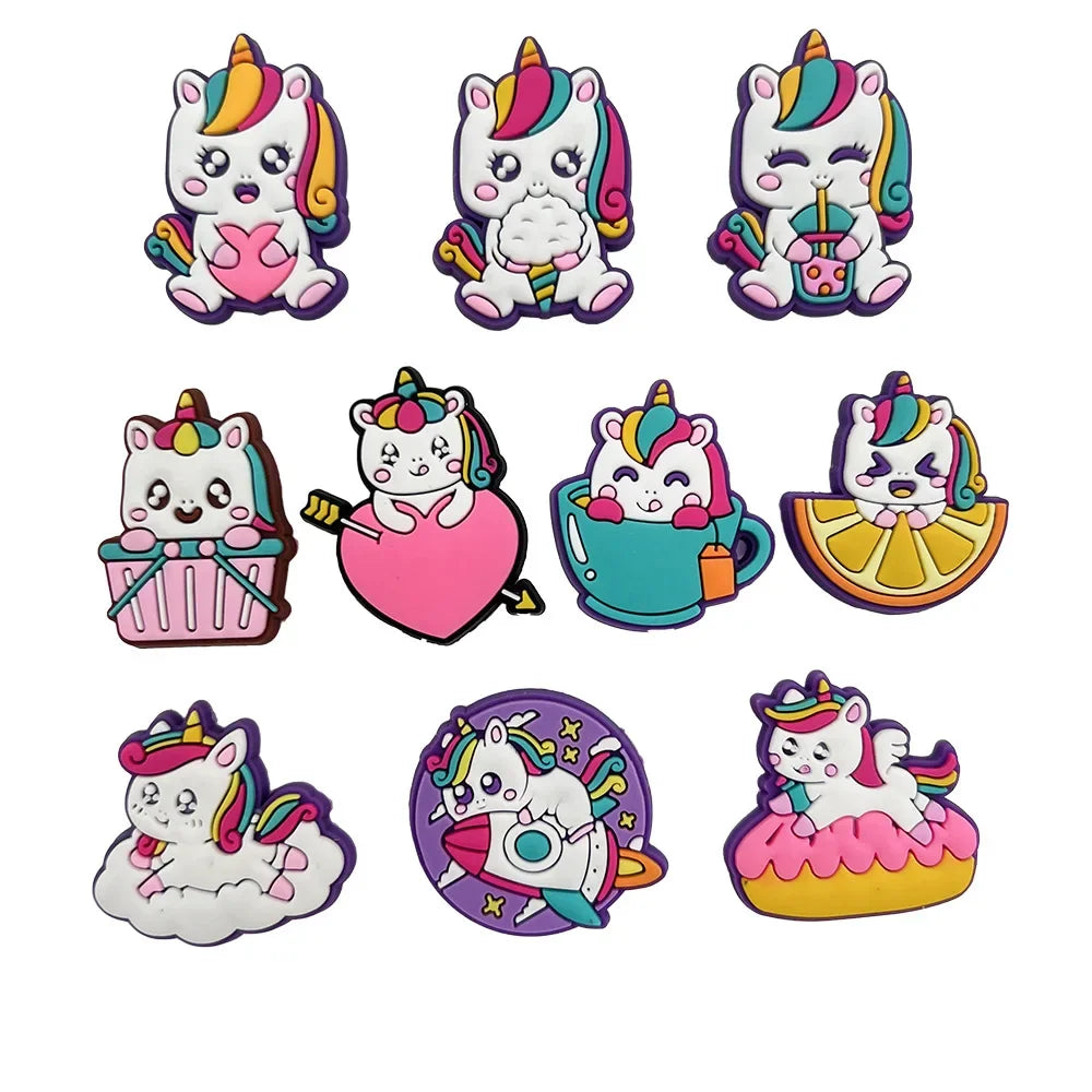 Hello Kitty & Kuromi Jibz PVC Croc Shoes Charms - 10pcs unicorn - Anime - Apparel & Accessories - 16 - 2024