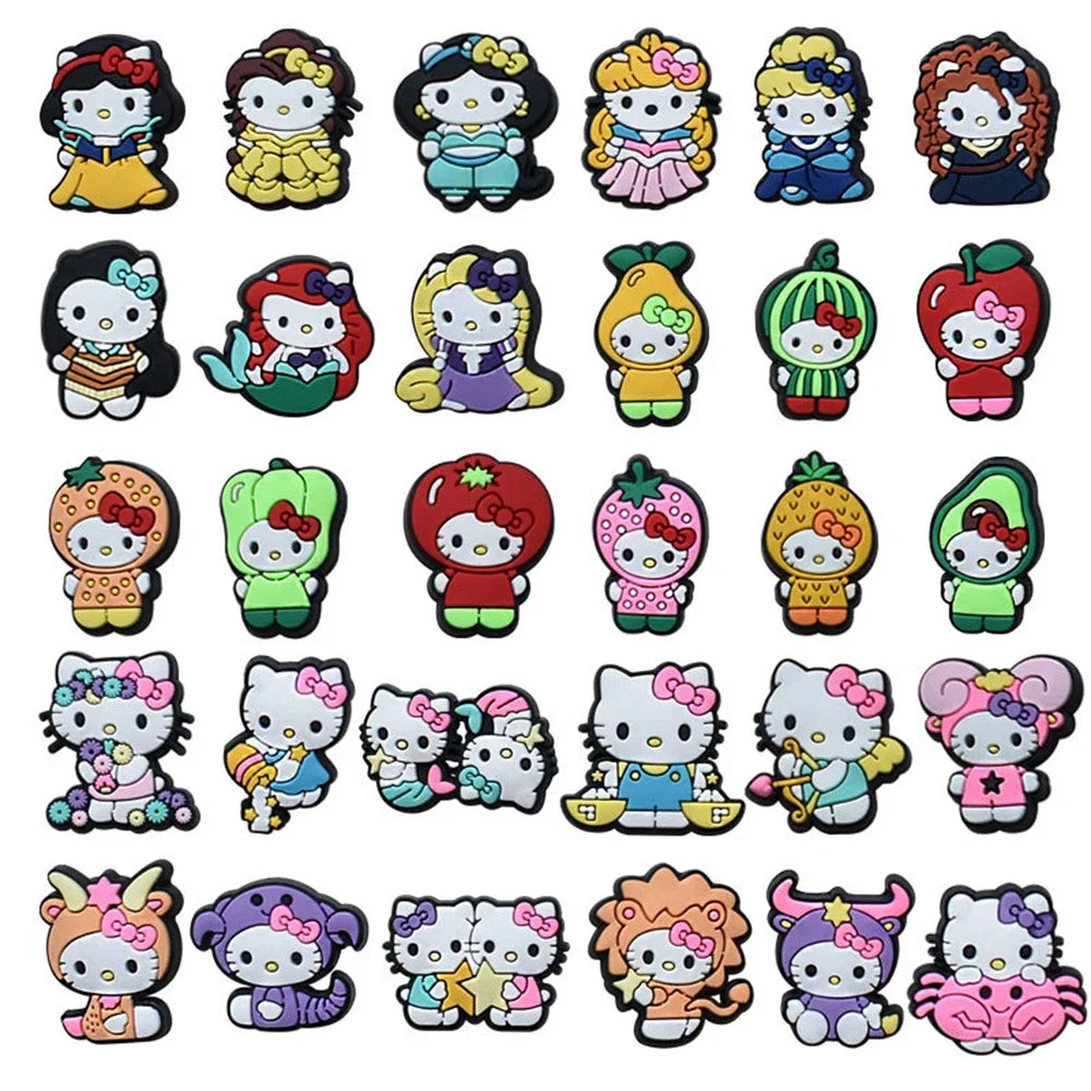 Hello Kitty & Kuromi Jibz PVC Croc Shoes Charms - 30pcs kitty - Anime - Apparel & Accessories - 21 - 2024