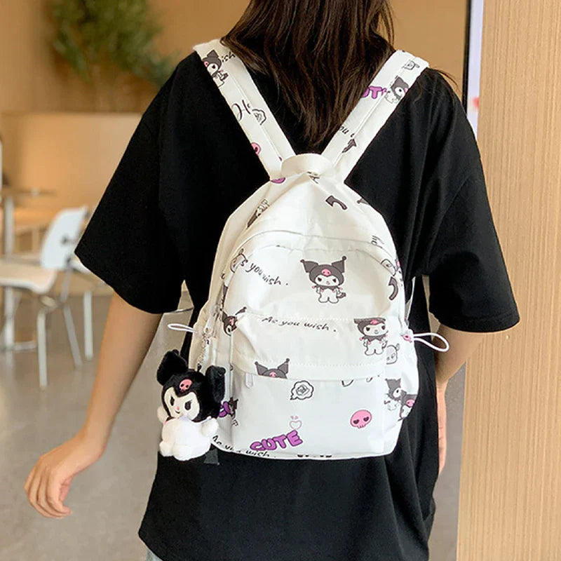 Kuromi Kawaii Purple School Backpack - Women Bags & Wallets - Backpacks - 4 - 2024