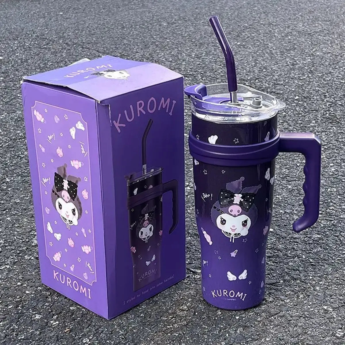 Kuromi Large Capacity Thermos Cup - Sanrio - Stationery - 4