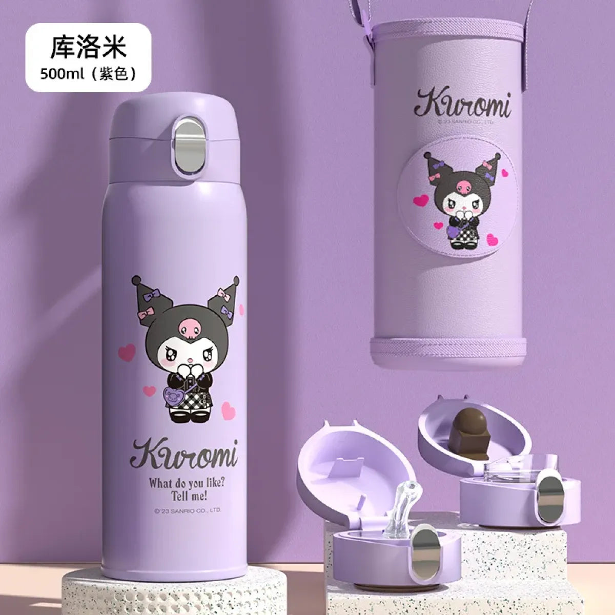 Kuromi Large Capacity Thermos Cup - Sanrio - Stationery - 19