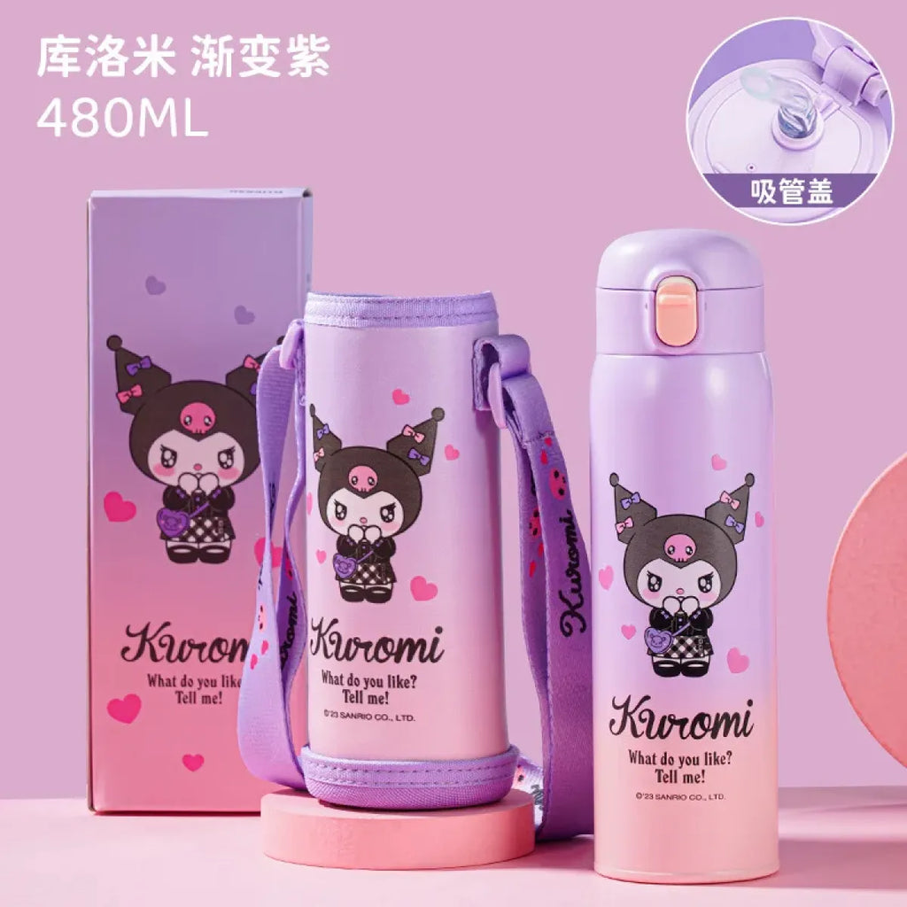 Kuromi Large Capacity Thermos Cup - Sanrio - Stationery - 15