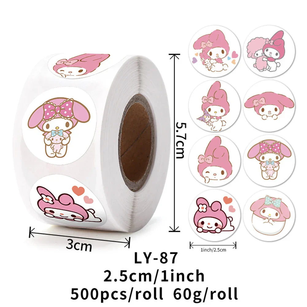 500PCS Cute Kuromi Pochacco My Melody Cartoon Stickers - 500PCS 7 - Anime - Decorative Stickers - 14 - 2024