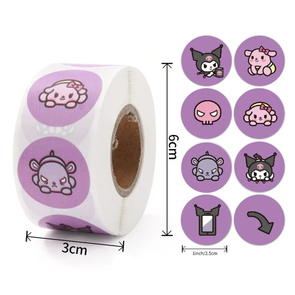 500PCS Cute Kuromi Pochacco My Melody Cartoon Stickers - Anime - 32