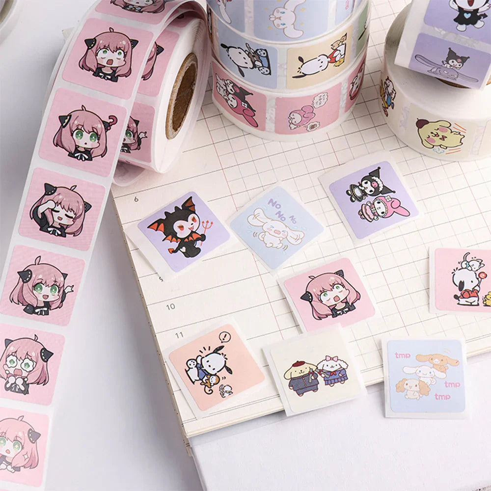 500PCS Cute Kuromi Pochacco My Melody Cartoon Stickers - Anime - Decorative Stickers - 5 - 2024