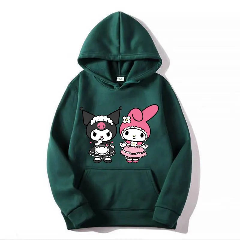 Kuromi Pullover - Casual Sanrio Hoodie - Dark Green / M - Hoodies & Sweatshirts - Clothing Tops - 12 - 2024