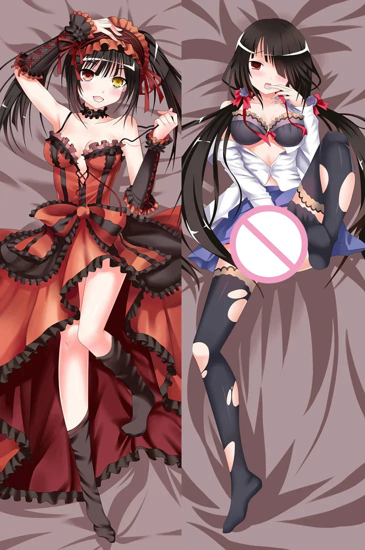 Date A Live Kurumi Tokisaki Custom Pillowcase - Orange / 34x100cm Peach Skin - Dakimakura - Clothing - 16 - 2024