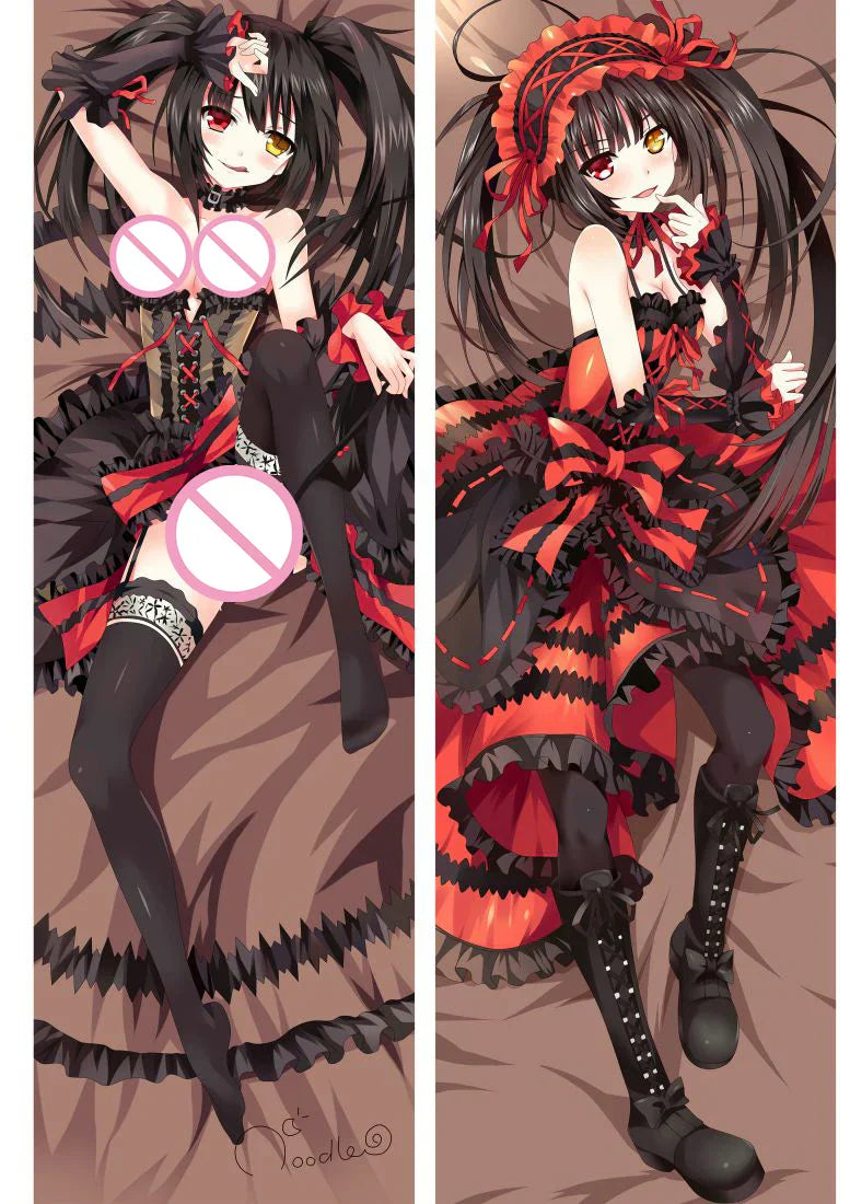 Date A Live Kurumi Tokisaki Custom Pillowcase - Green / 34x100cm Peach Skin - Dakimakura - Clothing - 9 - 2024