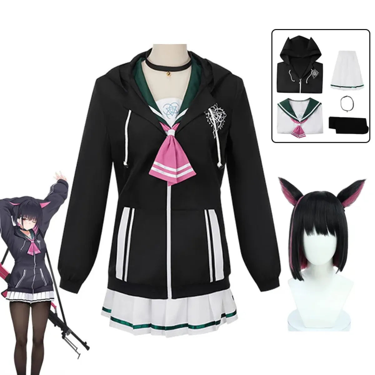Kyoyama Kazusa Cosplay Set – Blue Archive JK Uniform - Cosplay - 1