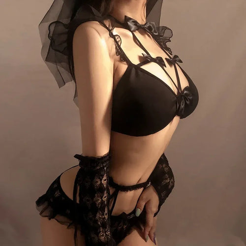 Lace Bride Lingerie Costume Set - Women’s Clothing & Accessories - 2