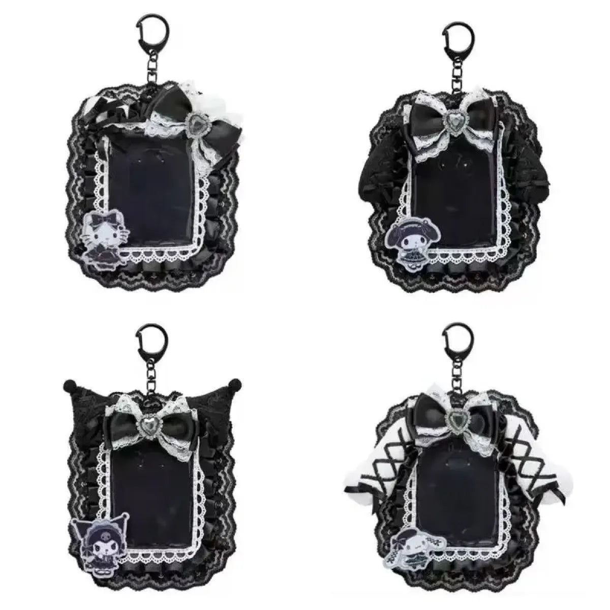 Sanrio Gothic Lace ID Holder Keychain - Harajuku Style - Accessory - 5