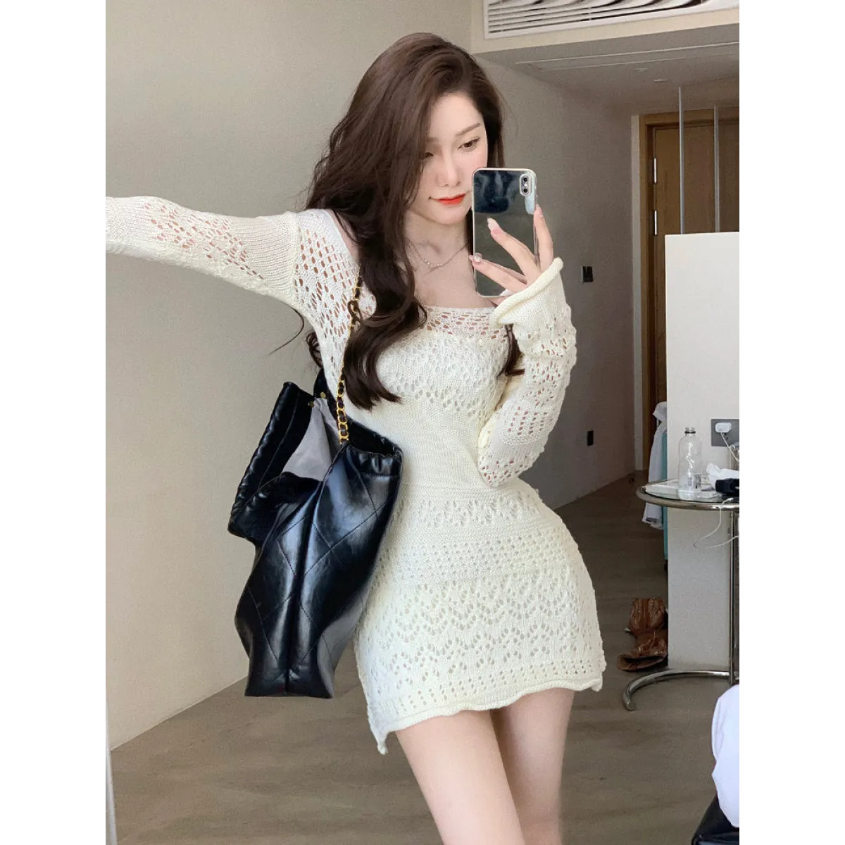 Mori Girl Lace Knit Dress - All Dresses - Dresses - 15