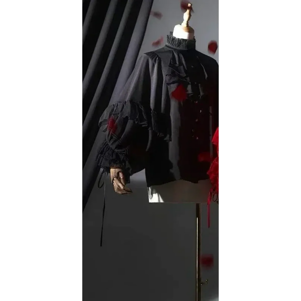 Kawaii Lace Lantern Sleeve Blouse - Women’s Clothing & Accessories - Blouses - 11