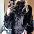 Kawaii Lace Lantern Sleeve Blouse - Women’s Clothing & Accessories - Blouses - 3