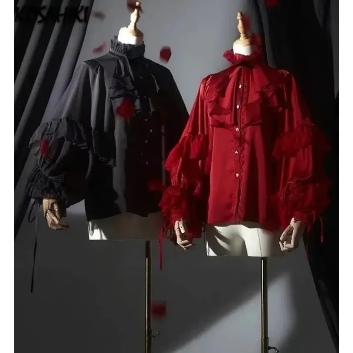 Kawaii Lace Lantern Sleeve Blouse - Women’s Clothing & Accessories - Blouses - 5